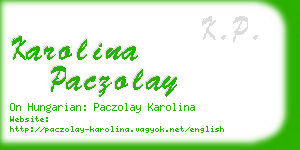 karolina paczolay business card